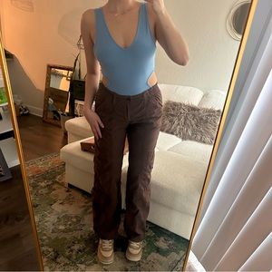 BDG Urban Outfitters Cotton Cargo Pants in Chocolate Brown. Size medium.